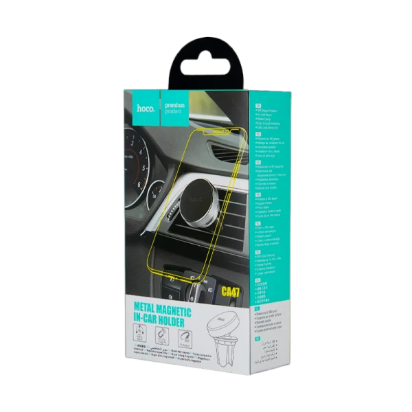 Держатель автомобильный HOCO CA47 в воздуховод магнит черный (1/210)