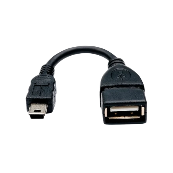Кабель Atcom USB (f)-miniUSB (m) 0.1м силикон черный (1/100/1000)