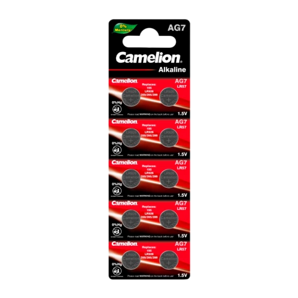 Батарейка Camelion G7/LR926/LR57/395A/195 BL10 Alkaline 1.5V (10/100/3600)