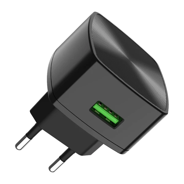 Сетевое З/У HOCO C70A 1USB 3.0A QC3.0 черный (1/72)