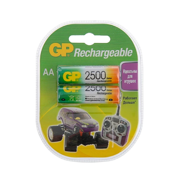 Аккумулятор бытовой GP HR6 AA BL2 NI-MH 2500mAh в пластиковой упаковке (2/20/200)