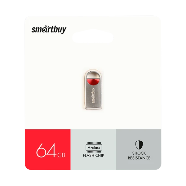 Флеш-накопитель Smartbuy MC8 64GB USB2.0 металл серебряный