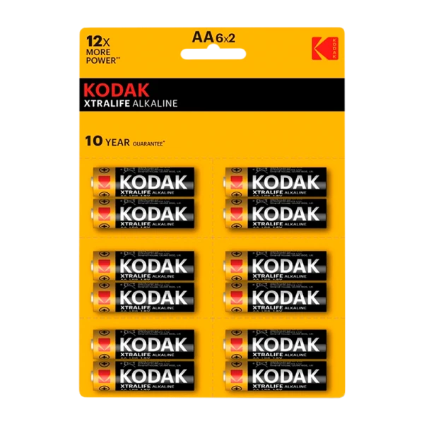 Батарейка Kodak XTRALIFE LR6 AA BL12 (2*6) Alkaline 1.5V (12/144/576/18432)