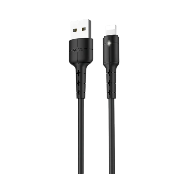 Кабель HOCO X30 USB (m)-Lightning (m) 1.2м 2.0A TPE черный (1/30/300)