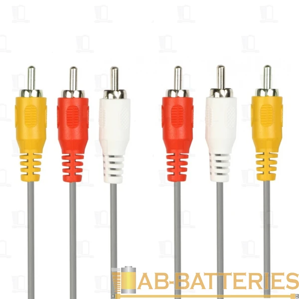Кабель Smartbuy KA-231 3xRCA (m)-3xRCA (m) 1.8м силикон черный (1/25)