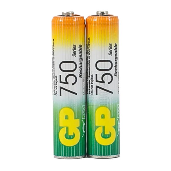 Аккумулятор бытовой GP HR03 AAA BL2 NI-MH 750mAh в пластиковой упаковке (2/20/200)