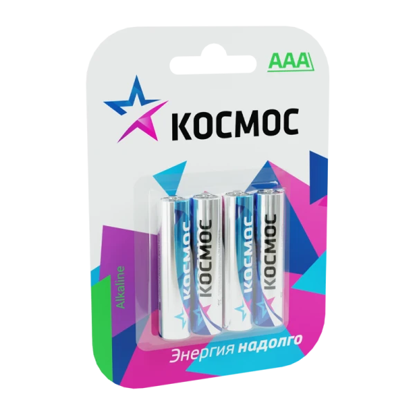 *Батарейка Космос Classic LR03 AAA BL4 Alkaline 1.5V (4/48/576) 