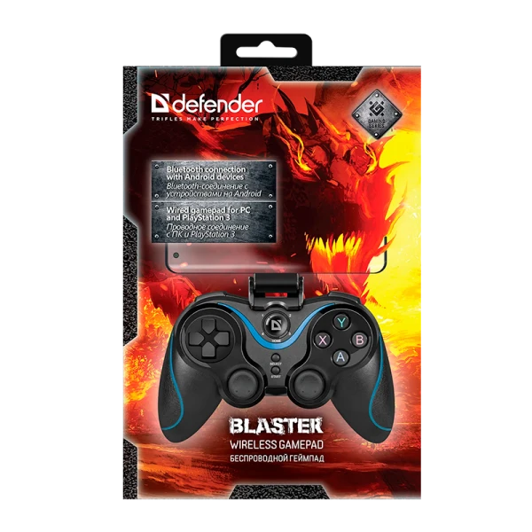 Геймпад беспроводной Defender Blaster USB/bluetooth 12 кн./2 стика черный (1/24)