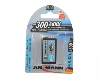 Аккумулятор бытовой Ansmann Крона 6F22 BL1 NI-MH 9V 300mAh