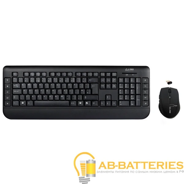 Набор клавиатура+мышь беспроводной L-PRO 99606 мультимед. черный (1/20)