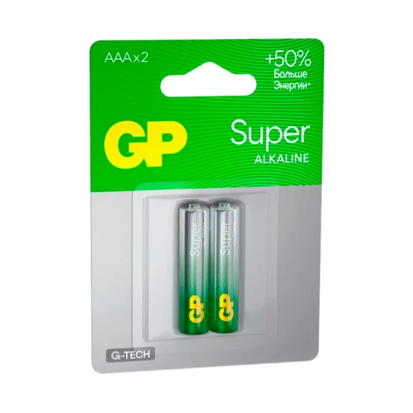 Батарейка GP Super G-Tech LR03 AAA BL2 Alkaline 1.5V (2/20/160)