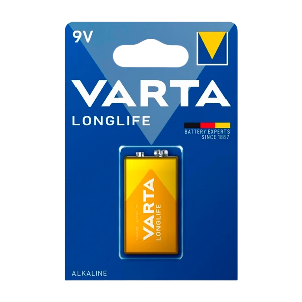 Батарейка Varta LONGLIFE Крона 6LR61 BL1 Alkaline 9V (4122) (1/10/50)