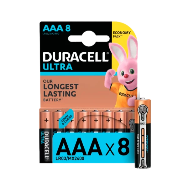 Батарейка Duracell ULTRA POWER LR03 AAA BL8 Alkaline 1.5V (8/80/60480)