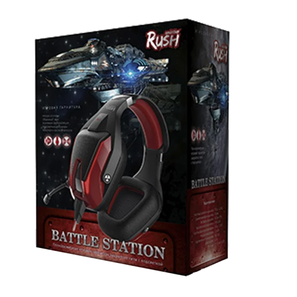 Наушники полноразмерные Smartbuy Rush BATTLE STATION с микр. игровые черный красный (1/20)