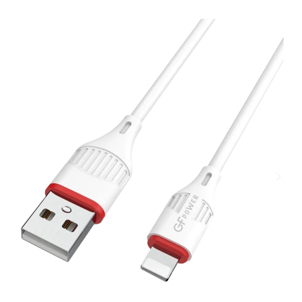 Кабель GFPower 17L USB (m)-Lightning (m) 1.0м 2.4A ПВХ белый (1/648)