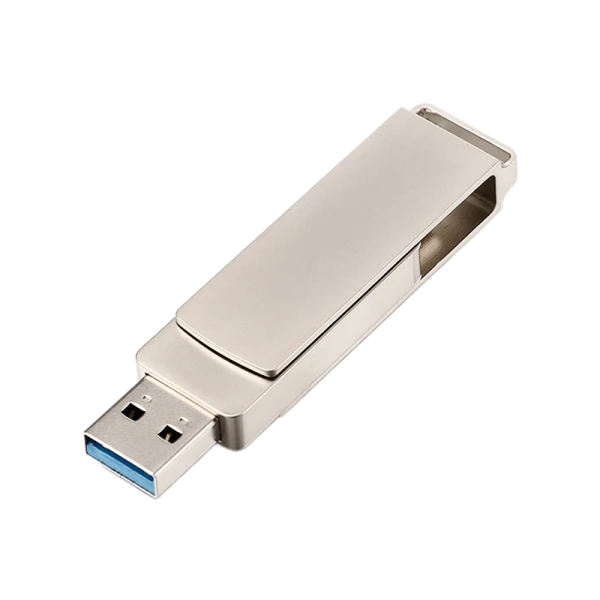Флеш-накопитель GoPower MODERN 128GB USB3.0 Type-C (m) металл серый (1/500)
