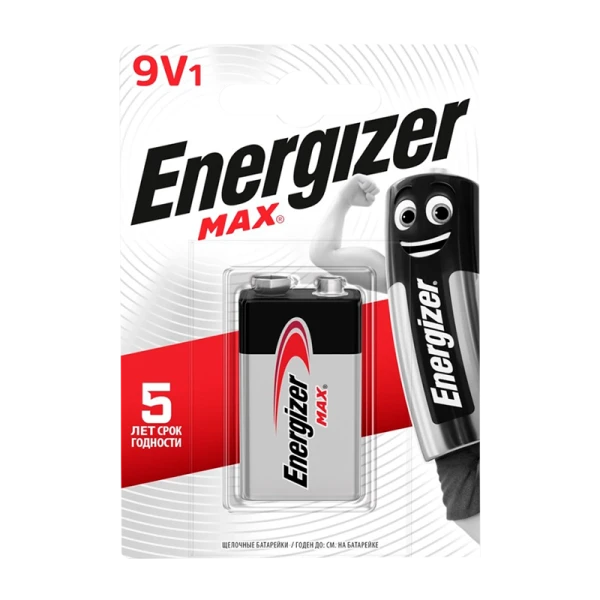 Батарейка Energizer MAX Крона 6LR61 BL1 Alkaline 9V (1/12)