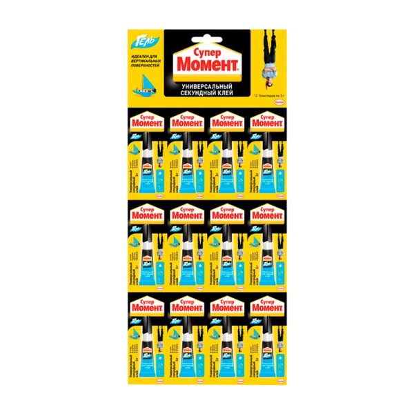Супер-клей Момент ГЕЛЬ 3г универсальный BL12 (12/144/11232)