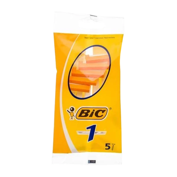 Бритва BIC "БИК 1 Normal" 1 лезвие пластиковая ручка 5шт. (1/40)