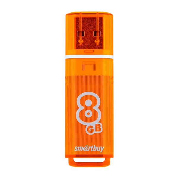 Флеш-накопитель Smartbuy Glossy 8GB USB2.0 пластик оранжевый