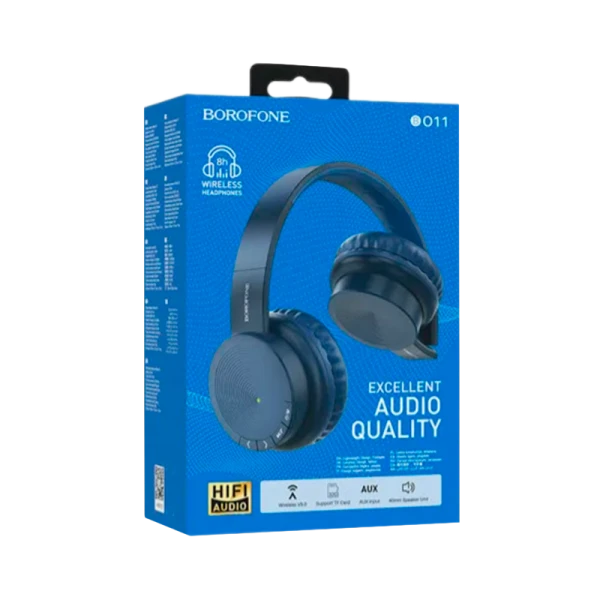 Наушники полноразмерные Borofone BO11 bluetooth 5.0 с микр. синий (1/24)