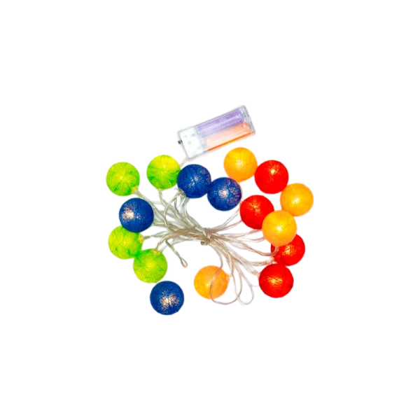 Гирлянда Космос "Вязаные шары" 16LED 3.0м лампочки нить белый (1/36)