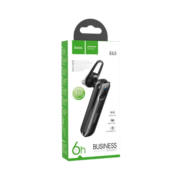 Беспроводная гарнитура HOCO E63 черный (1/19/190)