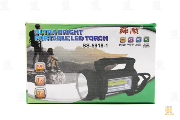 Фонарь туристический Без бренда SS 5918-1 1W COB от аккумулятора черный