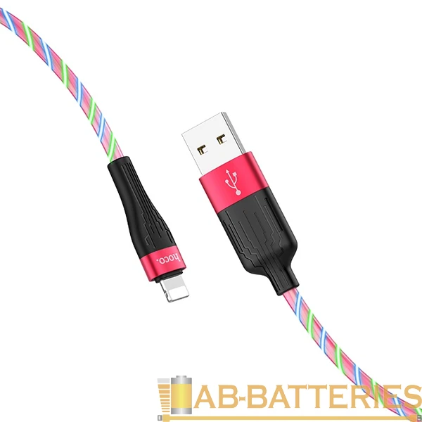 Кабель HOCO U85 USB (m)-Type-C (m) 1.0м 2.4A ткань красный (1/28/168)