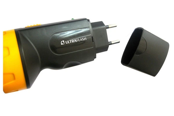 Фонарь туристический Ultraflash LED3829 0.8W 9LED от аккумулятора IP22 прямая подзарядка черный желт
