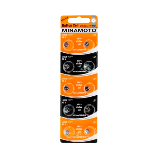 Батарейка Minamoto G4/LR626/LR66/377A/177 BL10 Alkaline 1.5V (10/200/10000)
