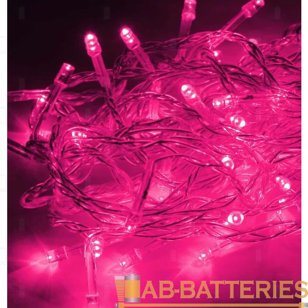 Гирлянда Космос 120LED 12.8м лампочки нить 8 режимов красный (1/50)