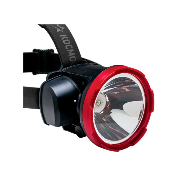 *Фонарь налобный Космос H5W 5W ХРЕ+COB от аккумулятора черный (1/30/120) 