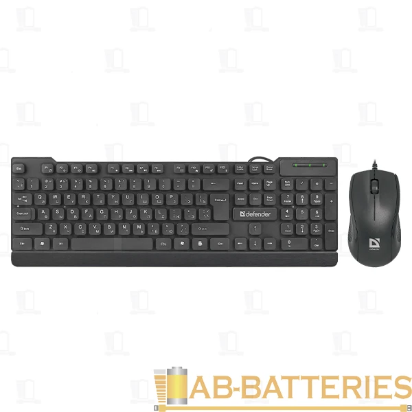 Набор клавиатура+мышь проводной Defender C-777 York мультимед. черный (1/20)