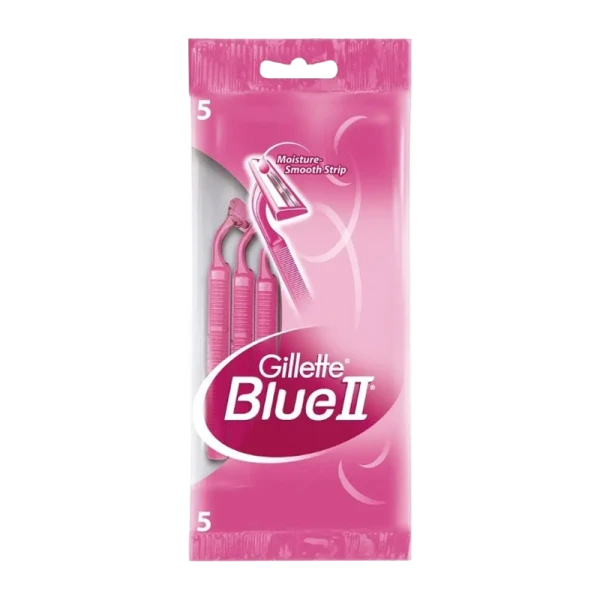 Бритва Gillette Blue II Women 2 лезвия пластиковая ручка плавающая головка 5шт. (1/24)