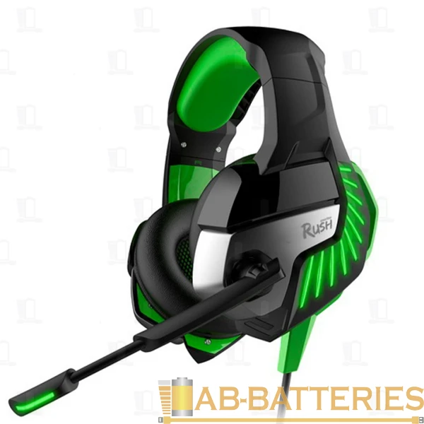 Наушники полноразмерные Smartbuy Rush CRUISER с микр. игровые черный зеленый (1/20)