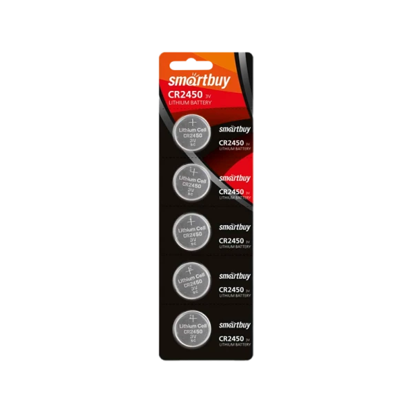 Батарейка Smartbuy CR2450 BL5 Lithium 3V (5/100/2000)