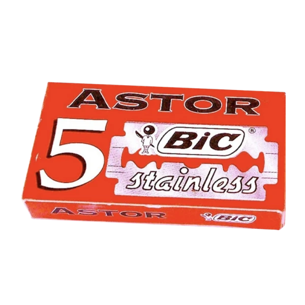Лезвия BIC ASTOR Platinum двусторонние 5шт в упаковке, цена за 1 лезвие (5/100)