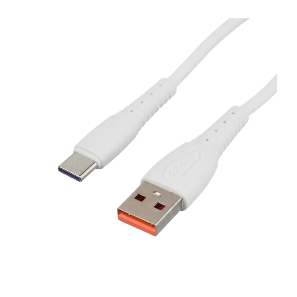Кабель GoPower GP07T USB (m)-Type-C (m) 1.0м 2.4A силикон белый (1/200/800)