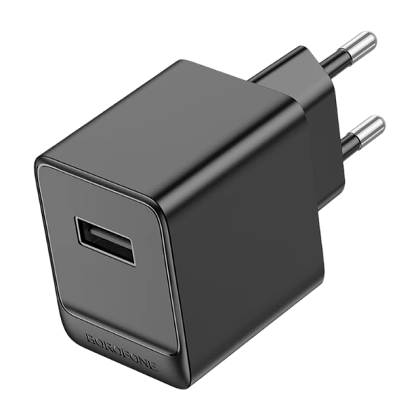 Сетевое З/У Borofone BAS11A 1USB 2.1A черный (1/76/304)