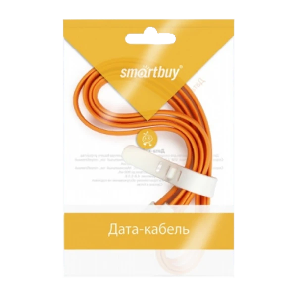 Кабель Smartbuy iK-412m USB (m)-Apple 30pin (m) 1.2м 2.1A силикон магнит оранжевый (1/500)