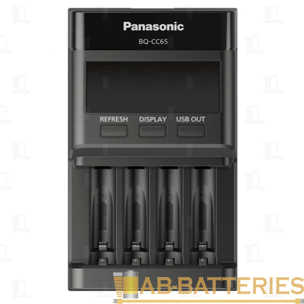 З/У для аккумуляторов Panasonic BQ-CC65E AA/AAA 4 слота+USB (1/8)