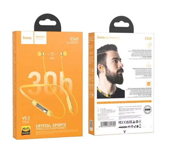 Наушники внутриканальные HOCO ES65 bluetooth 5.3 с микр. желтый (1/138)