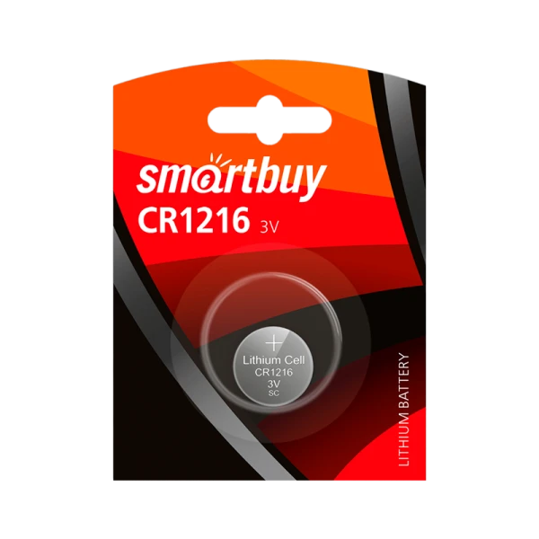 Батарейка Smartbuy CR1216 BL1 Lithium 3V (1/12/720)