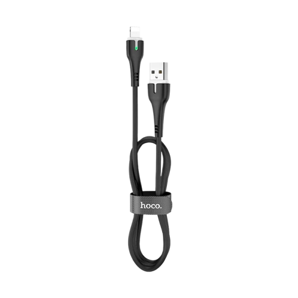 Кабель HOCO X45 USB (m)-Lightning (m) 1.0м 2.4A силикон черный (1/22/220)