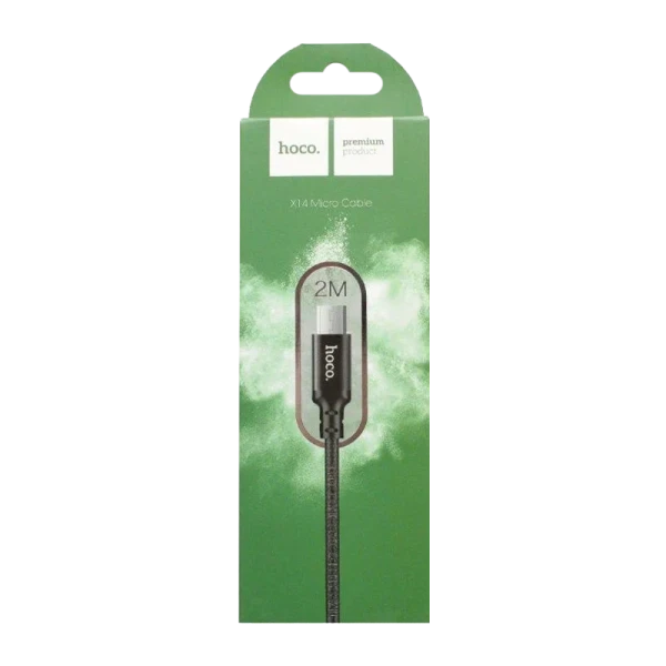 Кабель HOCO X14 USB (m)-Type-C (m) 2.0м 1.7A нейлон черный (1/33/330)