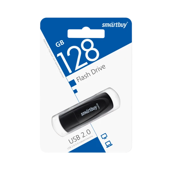 Флеш-накопитель Smartbuy Scout 128GB USB2.0 пластик черный