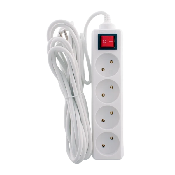 Удлинитель Старт S 4р.Б/З 10A 5.0м с выкл. IP20 белый (1/20)