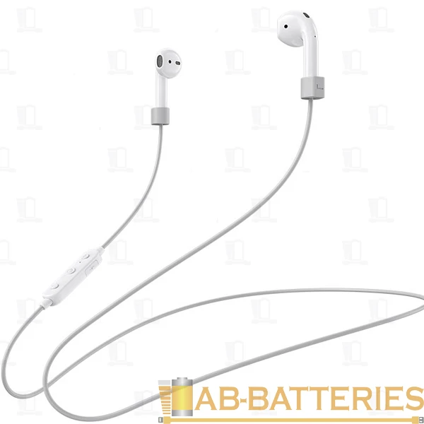 Наушники вставные Borofone BE50 bluetooth 5.0 с микр. белый (1/25/100)