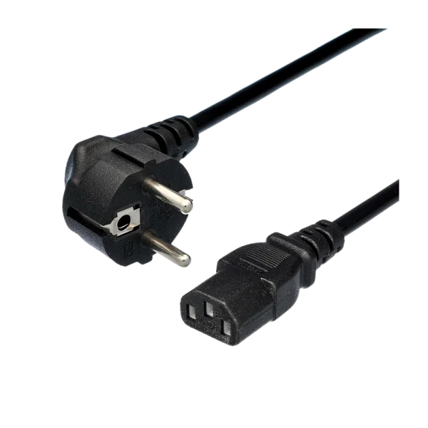 Кабель питания GoPower евровилка CEE 7/7-C13 (f) 1.8м ПВХ 0.75мм черный (1/10/160)